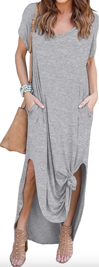 Casual Short Sleeve Maxi Dress