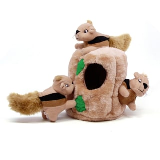 Outward Hound Hide-A-Squirrel Squeaky Puzzle Plush Dog Toy