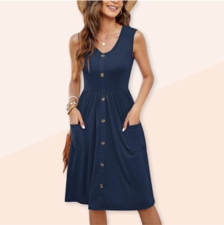 Button Down Midi Dress