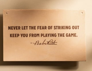 Babe Ruth Leather Sign