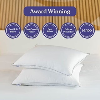 FluffCo Down Alternative Pillow, Standard Pillow, Pillows for Sleeping, Queen Pillows, Bed Pillows, Side Sleeper Pillow, Cooling Pillow, Hotel Pillow, Neck Pillow, Travel Pillow (Standard Soft)