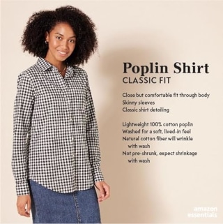 Amazon Essentials Classic-Fit Long-Sleeve Button-Down Poplin Shirt