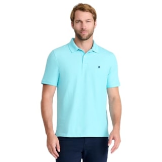 IZOD Men's Regular Fit Advantage Performance Short Sleeve Solid Polo, Peacoat, X-Large