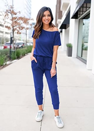 PRETTYGARDEN Loose Off Shoulder Jumpsuit