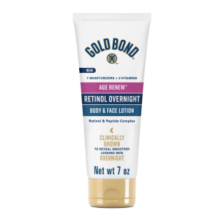 Gold Bond Age Renew Retinol Overnight Body &amp; Face Lotion, With Retinol &amp; Peptide Complex, 7 oz.