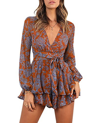 Bonkwa Deep V-Neck Romper