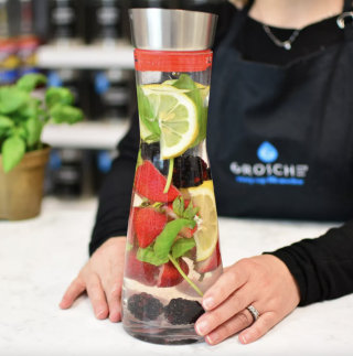 RIO Glass Infusion Water Pitcher and Sangria Maker Carafe 