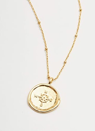 gorjana Compass Coin Pendant Necklace