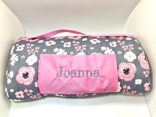 Personalized Preschool nap mat for girls, Kindergarten sleep roll, nap roll for toddlers, Stephen Joseph mermaids kindergarden sleeping bag