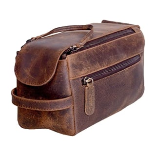 Komalc Leather Dopp Kit