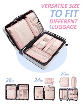 Bagsmart 7 Set Packing Cubes for Travel Essentials