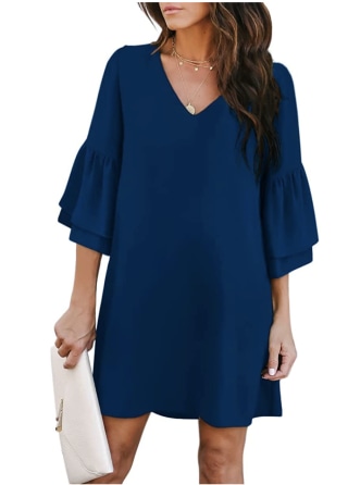 Bell Sleeve Shift Dress
