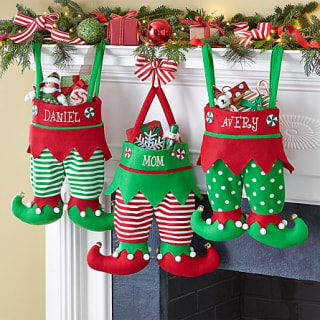 Jingle Bell Elf Pants Personalized Stocking