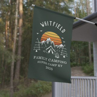 Custom Family Vacation House Flag