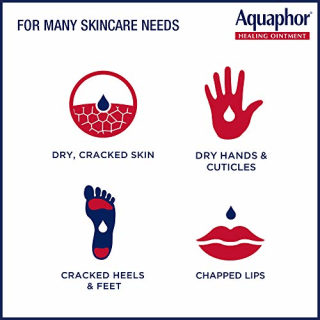Aquaphor Healing Ointment - Dry Skin Moisturizer - Dry Hands, Heels, Elbows, Lips - 7 Oz Tube