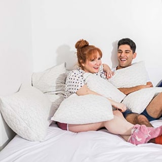 Coop Home Goods - Premium Adjustable Loft Pillow - Hypoallergenic Cross-Cut Memory Foam Fill - Lulltra Washable Cover from Bamboo Derived Rayon - CertiPUR-US/GREENGUARD Gold Certified - Queen