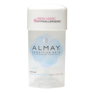 Almay Sensitive skin Clear Gel, Anti-Perspirant &amp; Deodorant, Fragrance Free, 2.25-Ounce Stick (Pack of 6)