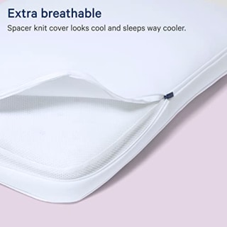 Casper Sleep Low Profile Foam Pillow for Sleeping, Standard, White