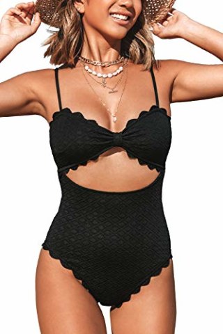 Cupshe Scallop-Trim Swimsuit