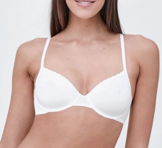 Adorned Cotton Blend Underwire Bra