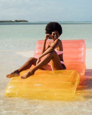 FUNBOY Inflatable Clear Chaise Lounger Pool Float