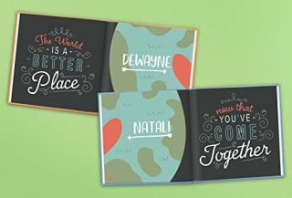 Two Become One Wedding Personalized Books, Personalized Wedding Gift for Couples