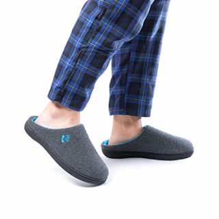 Two-Tone Memory Foam Slippers