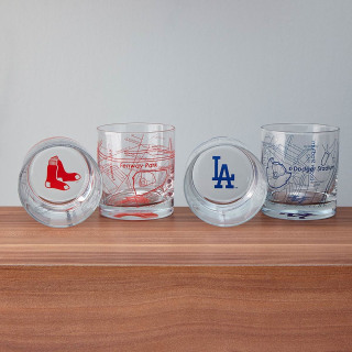 UncommonGoods Baseball Park Map Glasses