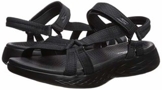 Skechers Women's ON-The-GO 600-BRILLIANCY Sport Sandal, Black, 8 W US