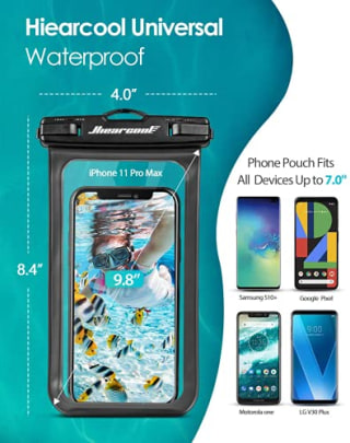 Universal Waterproof Case,Waterproof Phone Pouch Compatible for iPhone 12 Pro 11 Pro Max XS Max XR X 8 7 Samsung Galaxy s10/s9 Google Pixel 2 HTC Up to 7.0", IPX8 Cellphone Dry Bag -2 Pack