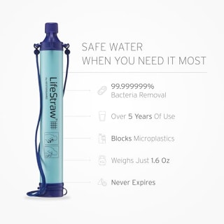 APD BESTSELLERS BACON - LifeStraw Personal Water Purifier for Hiking, Camping, Travel, and Emergency Preparedness