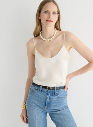 Washable Silk Charmeuse Camisole Top