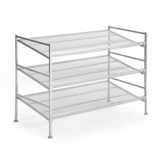 Seville Classics 3 Tier Mesh MultiPosition Utility Shoe Rack