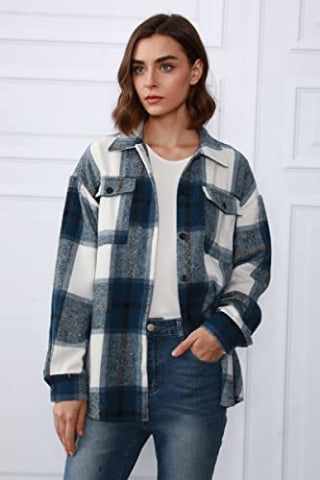 Casual Plaid Shacket 