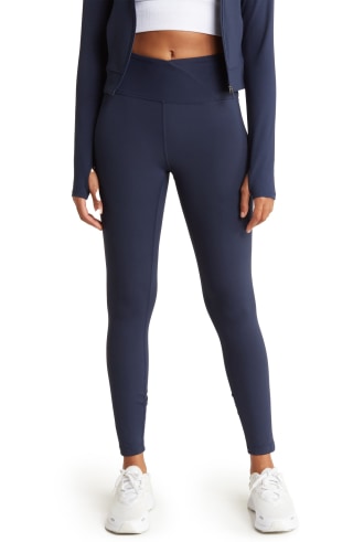 Carbon Interlink Crossover Ankle Leggings