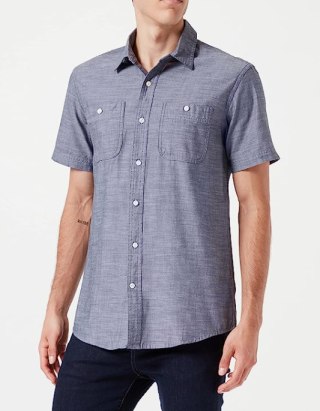 Men's Short-Sleeve Chambray Shirt