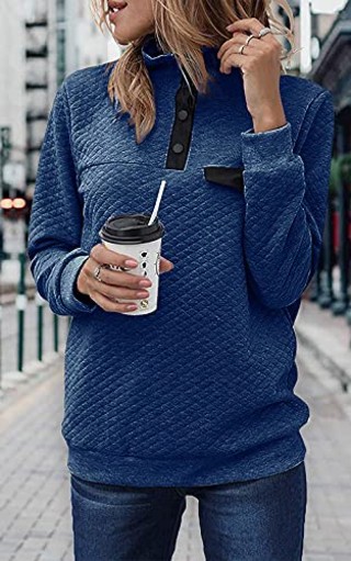 Quilted Pullover Sweater