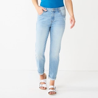 High-Waisted Boyfriend Jeans