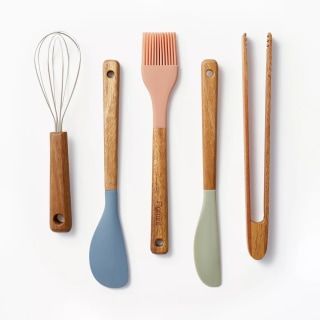 Acacia Wood/Silicone Mini Kitchen Utensils (Set of 5)