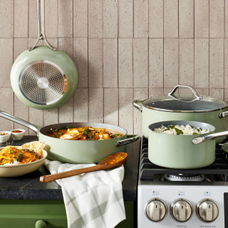 Nonstick Ceramic Coated Aluminum Cookware (Set of 7)