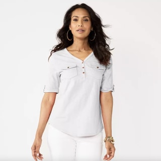 Roll-Tab Utility Henley Top