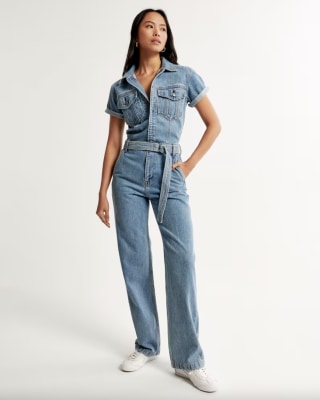 90s Relaxed Denim Jumpsuit
