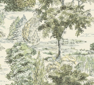 Scenic Tree Toile Removable Wallpaper