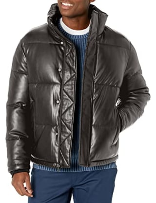 Faux Leather Puffer