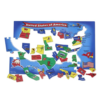 Melissa & Doug USA Map Floor Puzzle 