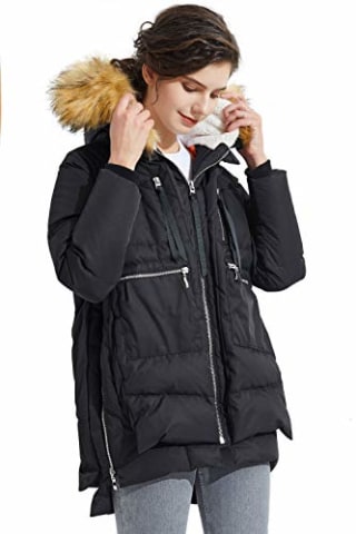 Orolay Women's Thickened Down Jacket Winter Hooded Coat 