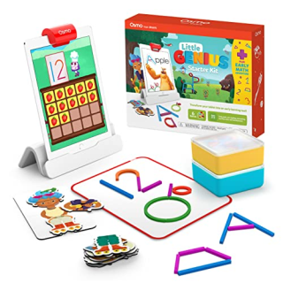 Child playing with Osmo Little Genius Starter Set.