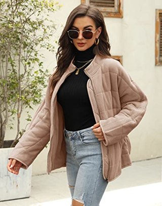 Womens Dolman Lightweight Quilted Jacket