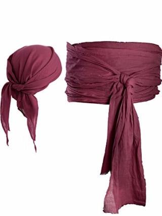 Halloween Pirate Head Scarf and Sash