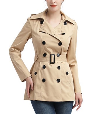 Noa Water-Resistant Shell Trench Coat